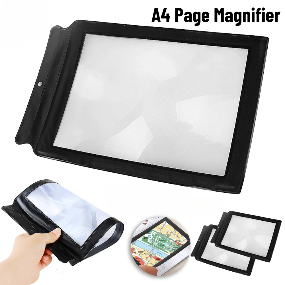 

Ultra-thin Magnifying Gass Light High Clarity Large Sheet Magnifier Magnifying Glass Book Page Magnification Magnifier Loupe