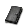 Carbon Fiber Credit Card Holder Wallet Men Rfid Smart Metal Thin Slim Pop Up Minimalist Wallet Small Black Purse Metal Vallet 6
