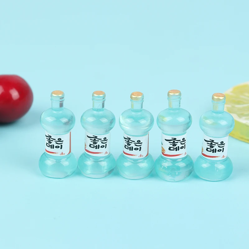 1 Set 1/12 Miniature Wine Bottles Dollhouse Kitchen Accessories - Mini Dolls House Living Room Accessories Beer Drink Bottles
