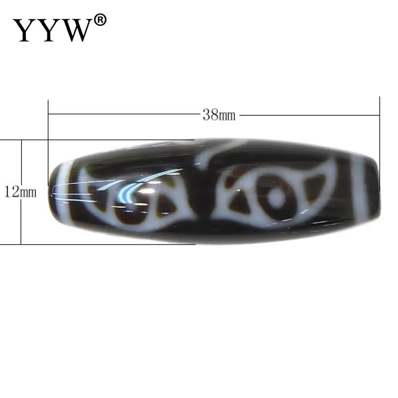 

Natural Tibetan Agate Onyx Dzi Beads Oval Japan Eight Pattern 38x12x2.50mm Jewelry Accessories Handmade Making DIY Necklace