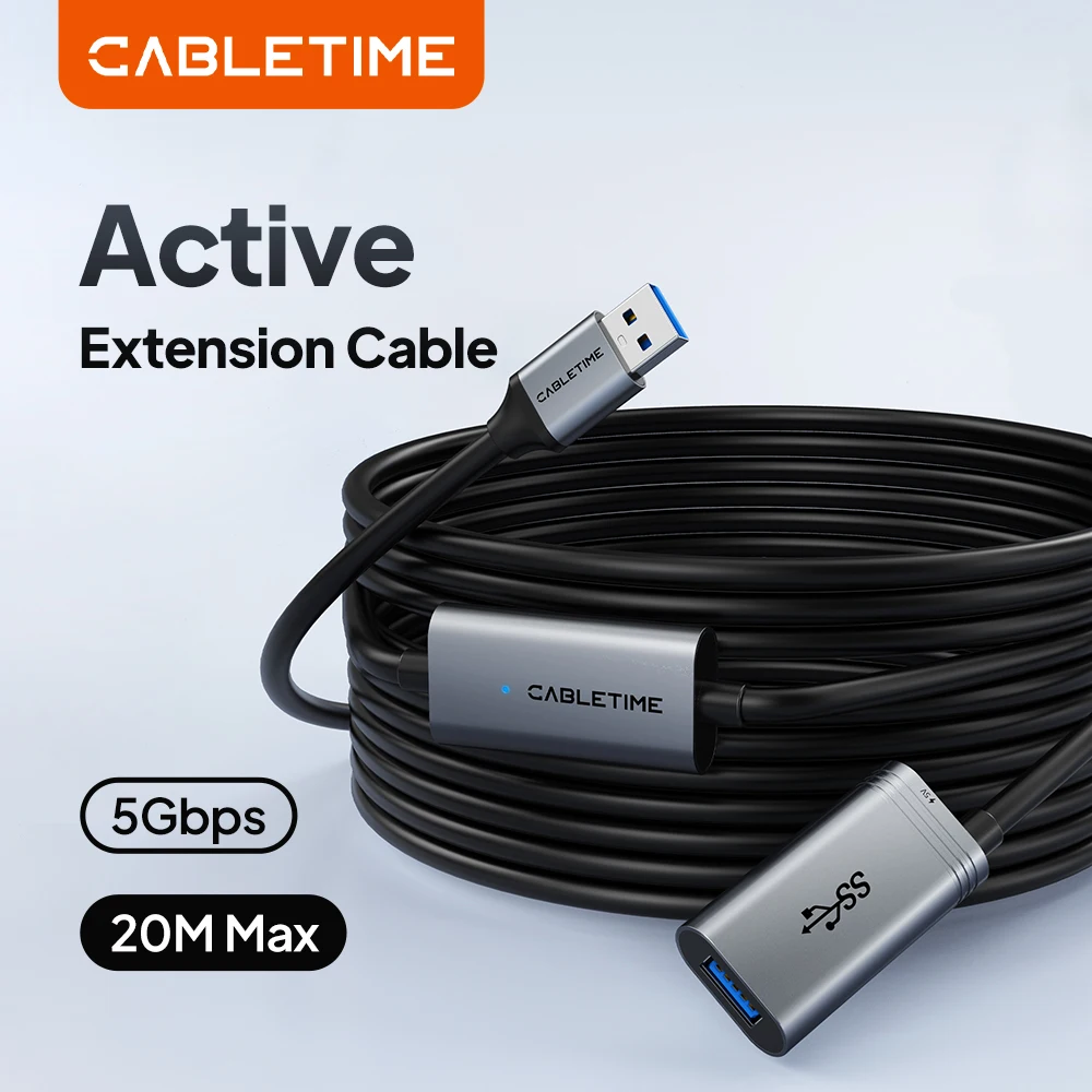 High-Speed USB 3.0 Active Extension Cable with Amplified Connectivity