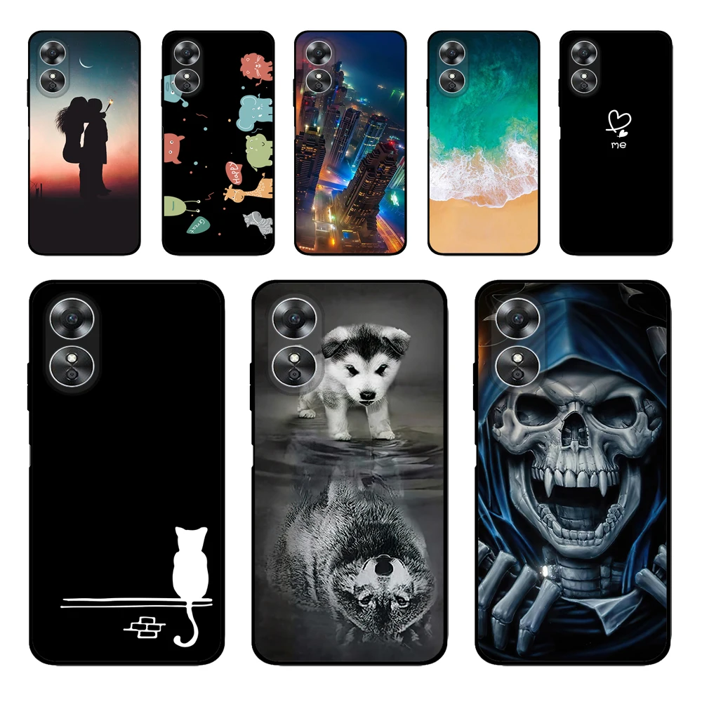 Per Oppo A17 Custodia A17 Cph2477 Cover Custodia Morbida In Silicone Tpu Per Oppo A17 4G Fundas Per Oppoa17 2022 Paraurti Coque