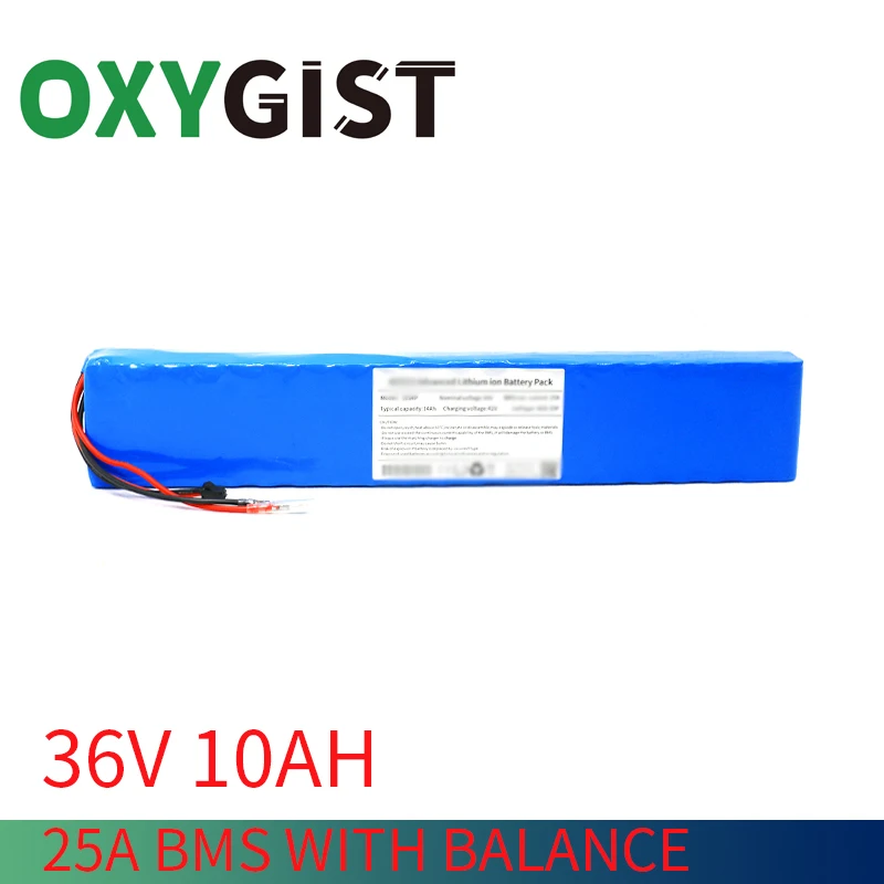 OXYGIST 10S4P 36V 10Ah High power rechargeable lithium-ion battery pack for FIIDO ebike bicycle scooter motor with 25A BMS