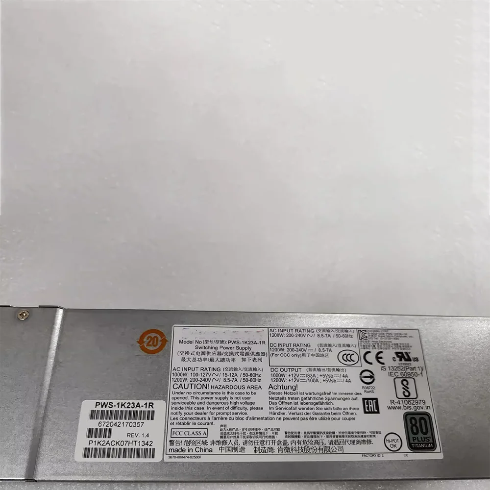 For Supermicro PWS-1K23A-1R 947R-E2CJB Ultra Storage Power Supply 4 For Supermicro PWS-1K23A-1R 947R-E2CJB Ultra Storage Power Supply - Image 2