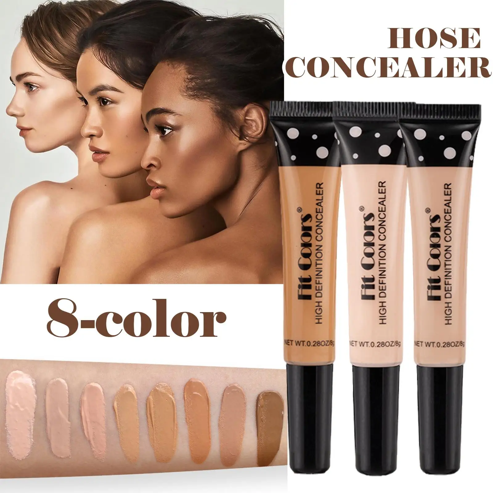 Face Contour Concealer Liquid Waterproof Full Coverage Foundation Corrector Palette Base Professional Makeup For Dark Skin sponge head concealer liquid concealer makeup concealer waterproof concealer face concealer contour stick concealer palette concealer foundation cream