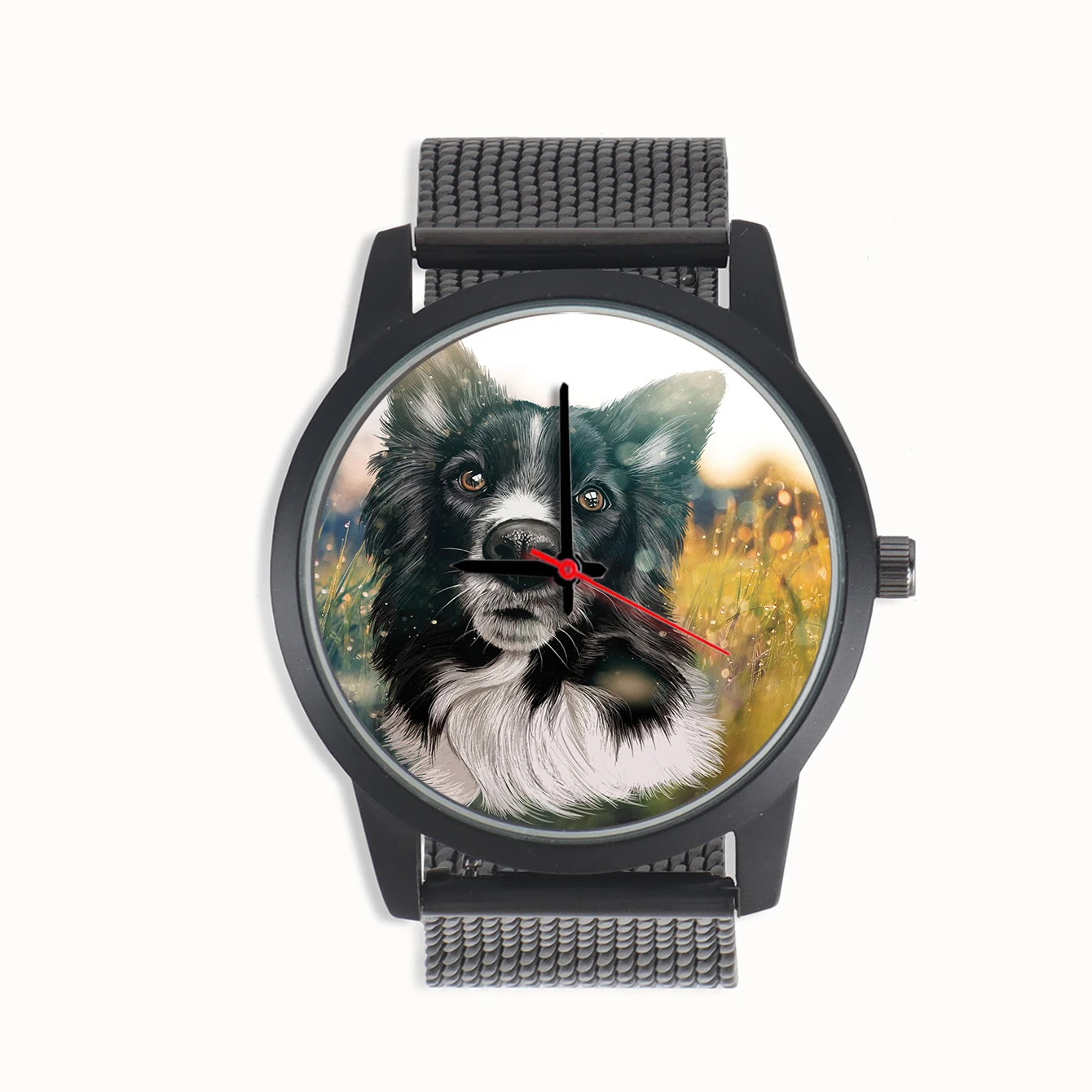 

Factory Store Dogs Design Street Style Border collie Pet Shop Souvenir Gifts for Mom Family Pet Plus Men's Quartz Wrist Watch