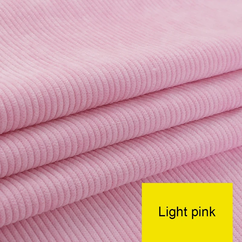Pink Ribbed Corduroy Fabric for Sewing Clothing & Upholstery