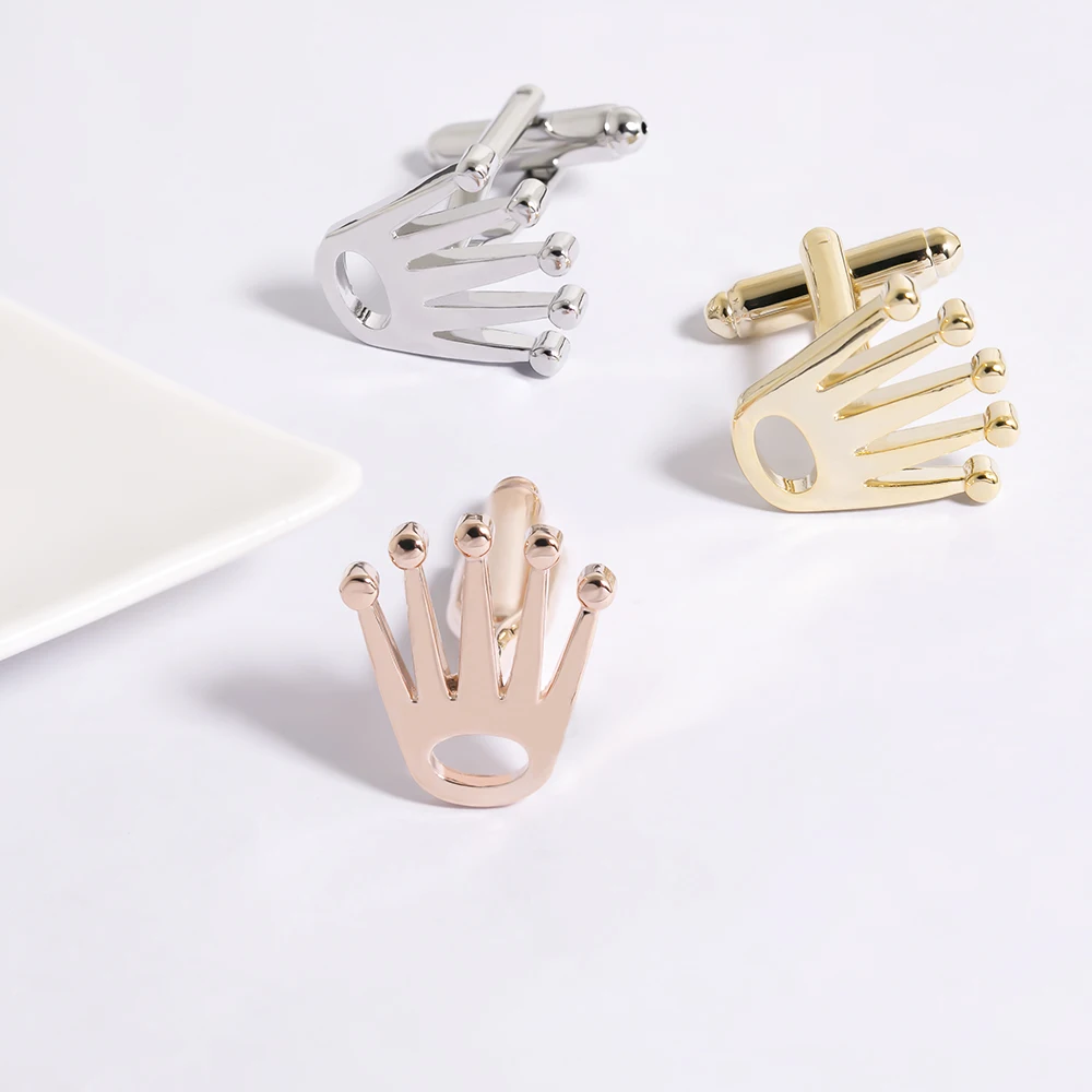 Mens Vola Crown Brass Cufflinks - Gold  Rose Gold Jewelry Accessories
