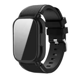 Enhanced Protective Case with Silicone Sport Strap - Full Cover Screen TPU Soft Shell and Breathable Band - Redmi Watch 5 Lite (BB)