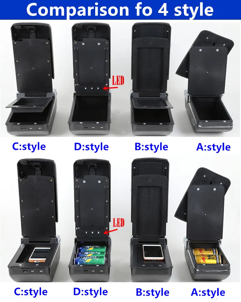 Toyota Avanza Armrest For TOYOTA AVANZA 2016 자동차 팔걸이 상자 인테리어 특수 개조 부품 액세서리 센터 보관함