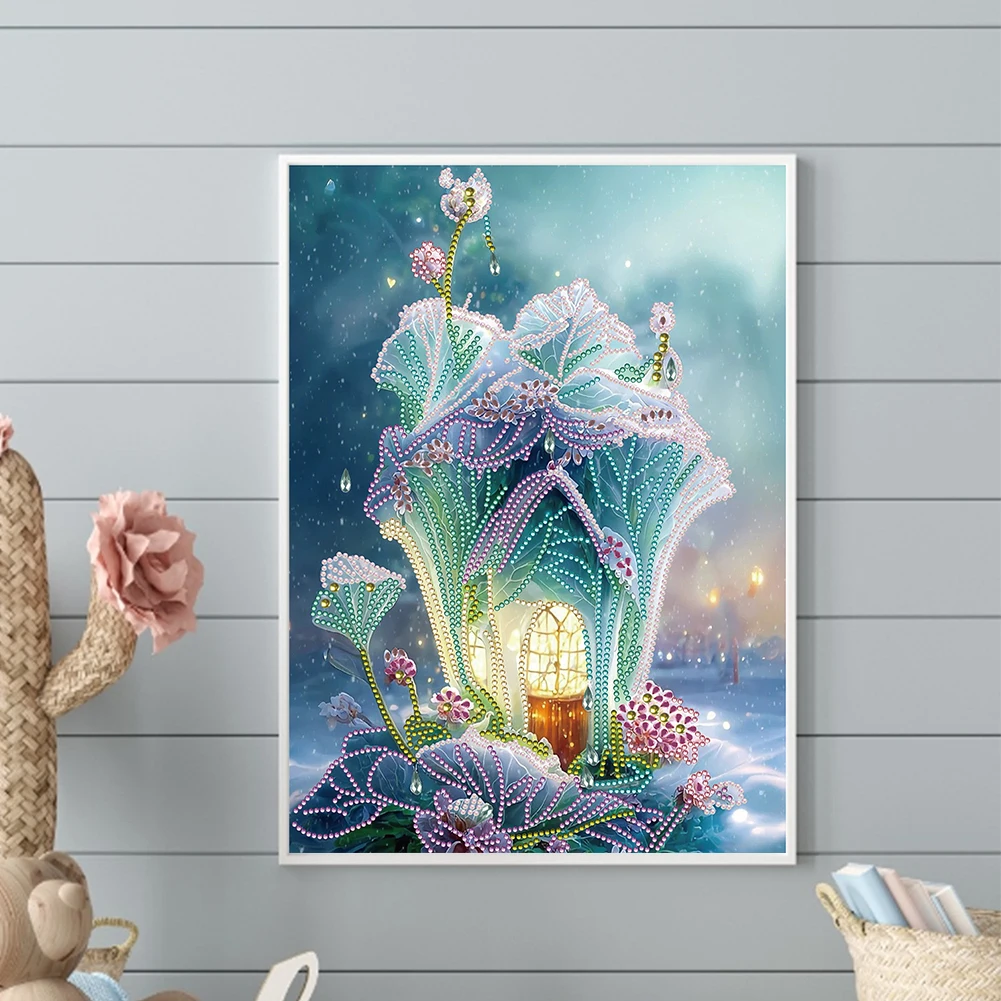 5D DIY Flowers House Diamond Painting Special-shaped Partial Drill Rhinestone Crafts Paintings For Office Living Home Decoration diamond painting,diamond art painting kit,diamond painting set