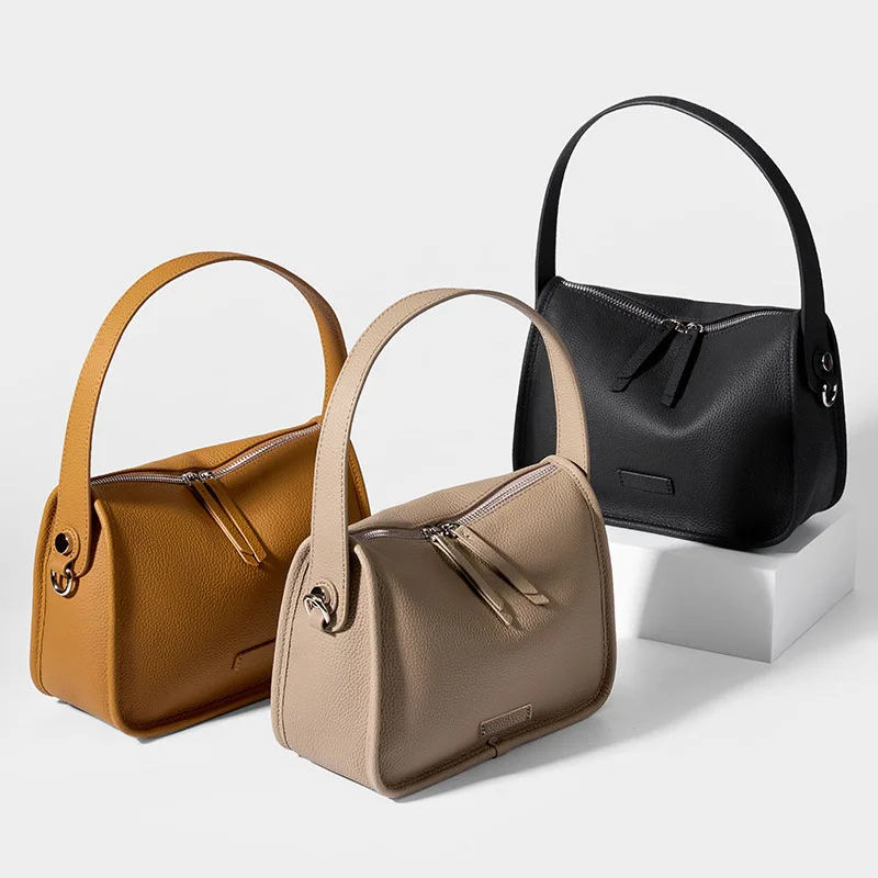 Fashion Design Customize Custom Leather Crossbody Shoulder Pillow Bag Women Shoulder Bags Full Grain Real Leather Handbags