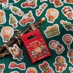 Festive Kawaii Sticker Set - Merry Christmas Decorative Stickers for Scrapbooking & DIY Crafts (45 pcs) (Christmas fondant)
