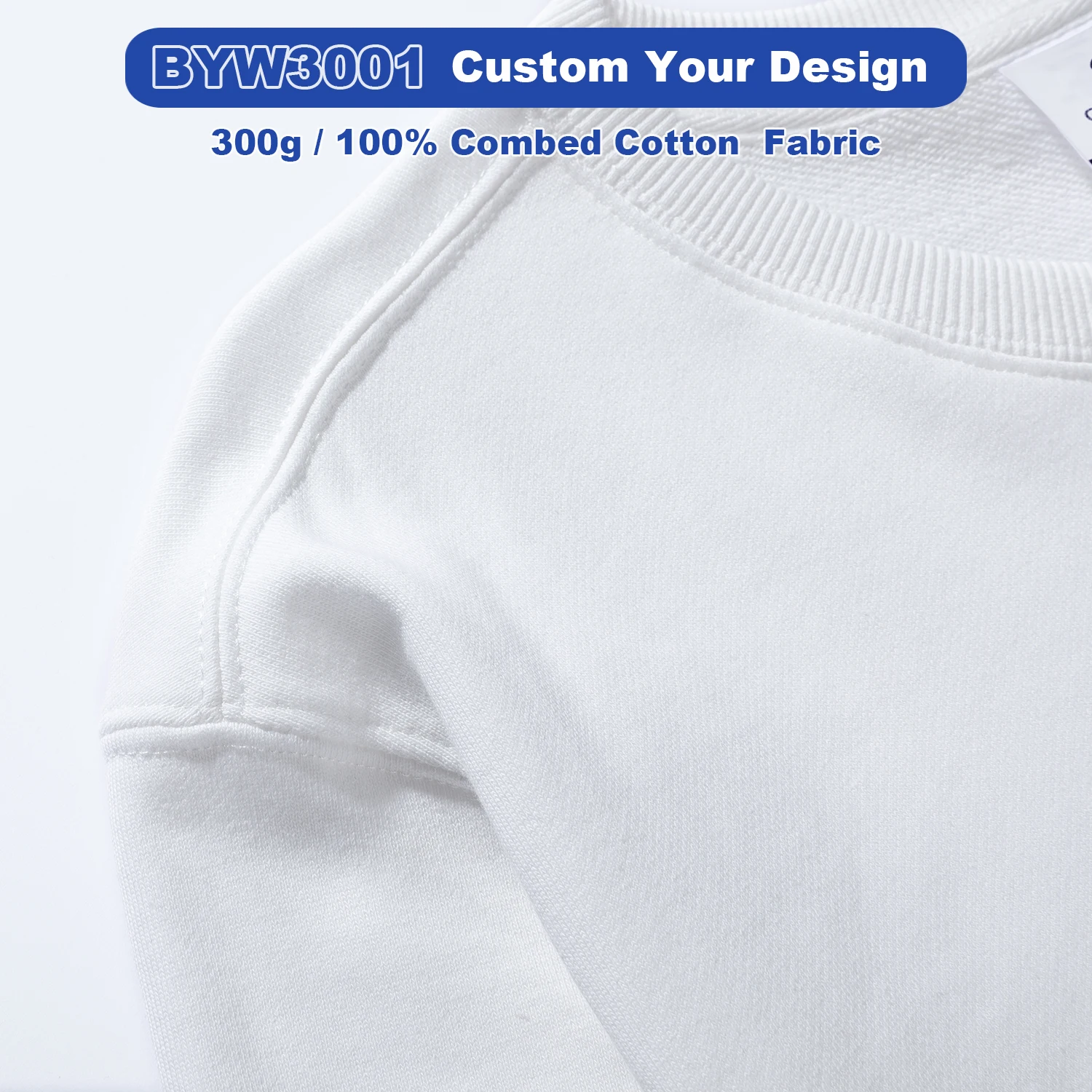 pure Cotton Round Neck Sweatshirt Custom Printing Logo Hedging Party Class Service Advertising Shirt Overalls Solid Color Blank