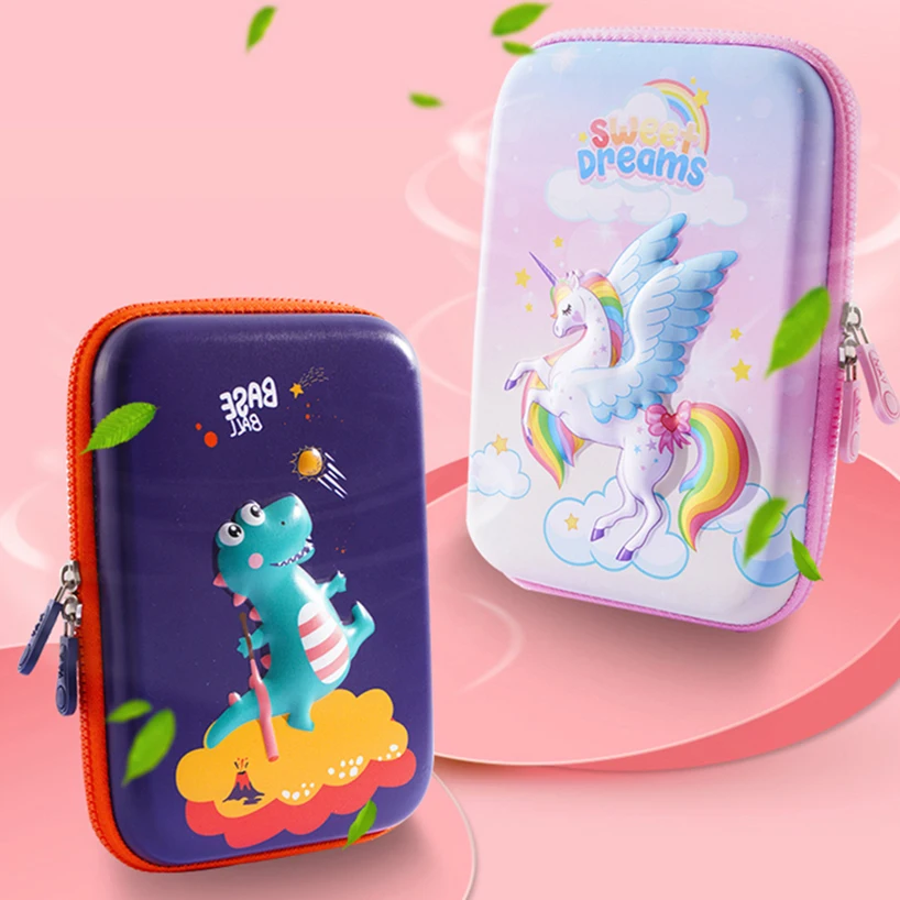 Pencil Case Cute Korean Stationery Large Capacity Pen Case 3D Trousse School Supplies Pencil Box