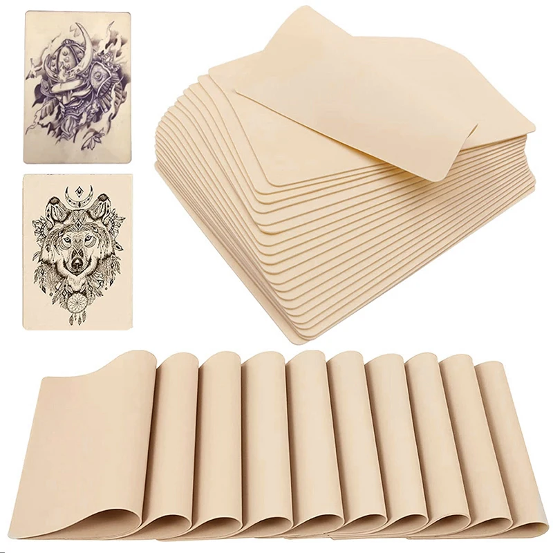 

5pcs Tattoo Blank 14*19cm Practice Skin Eyebrow Gragon Pattern Paint Mixer Makeup Synthetic Leather Tattoo Accessories