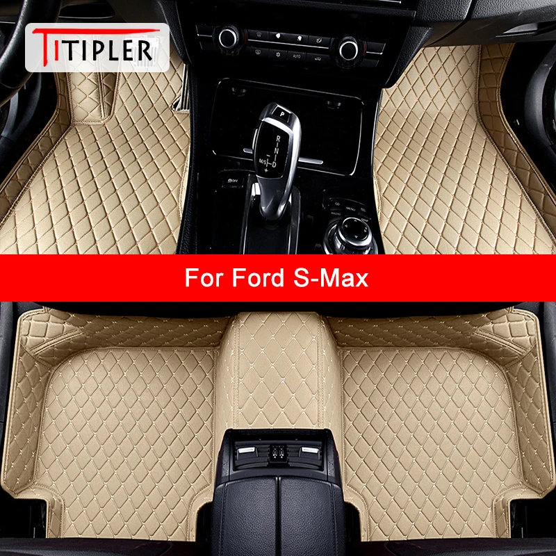 

TITIPLER Custom Car Floor Mats For Ford Smax S-Max Auto Accessories Foot Carpet