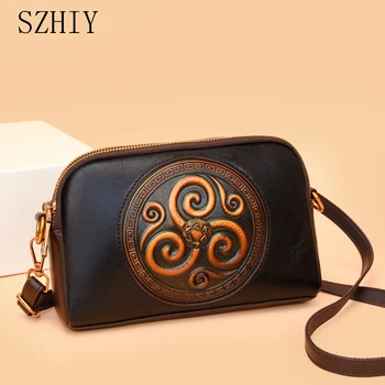Borse a tracolla retrò per donna Borsa piccola Designer di lusso Classico Tasca a doppio strato Borsa a tracolla diagonale in rilievo 3D Borsa per mamma