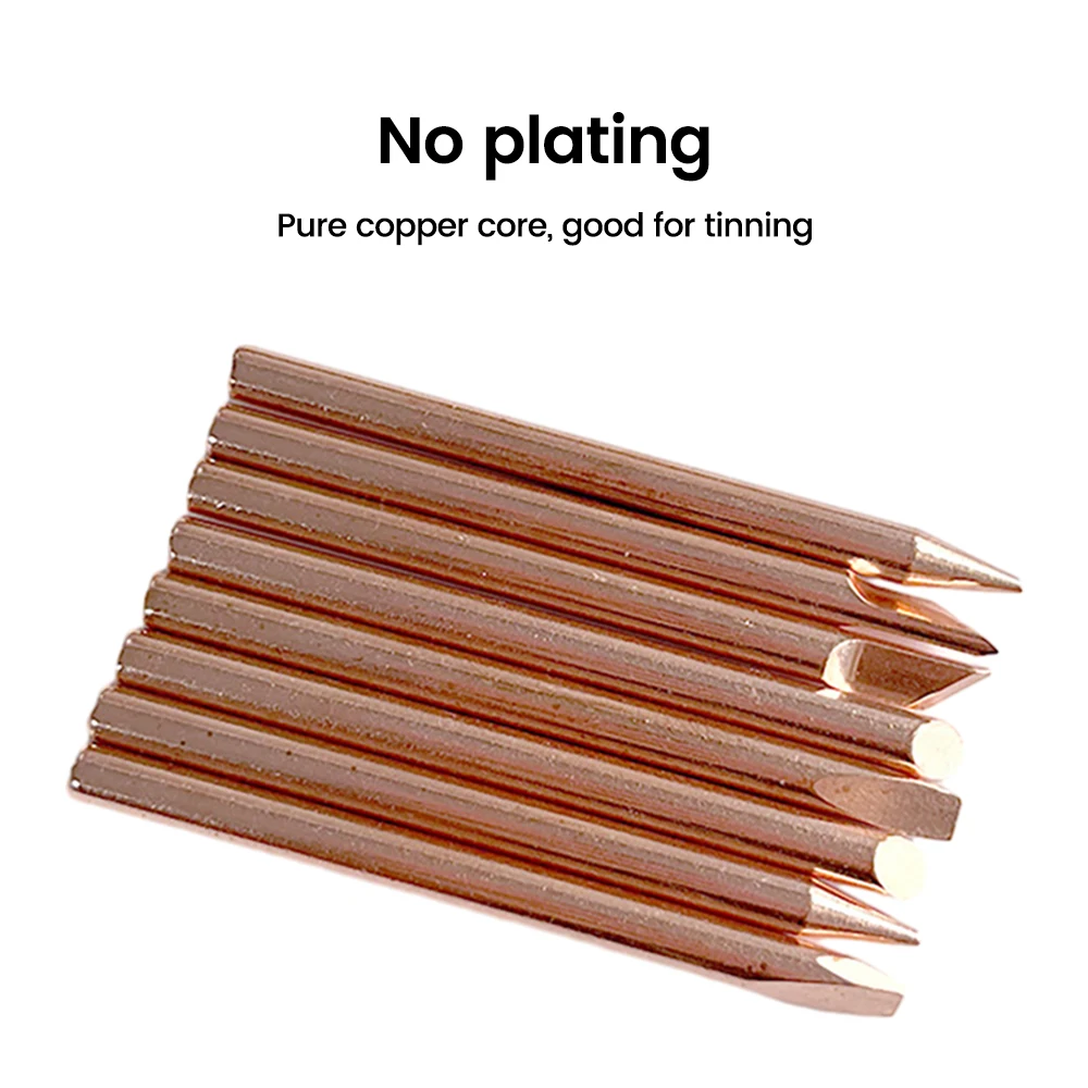 Soldering Iron Tips 4pcs External Heat Solder Iron Tip Pure Copper 30W 40W 60W Replacement