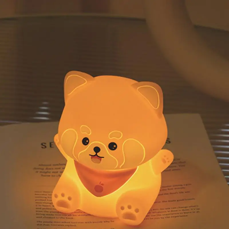 

Светодиодные ночные светильники Raccoon в виде животных для спальни, сенсорные светильники, ночники для помещений, милые сенсорные ночные светильники