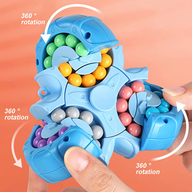 

Montessori Fidget Toys Rotating Magical Bean Baby Spinner Toys Game Stress Relief Cube Educational Toy Puzzle For Children 3Y+