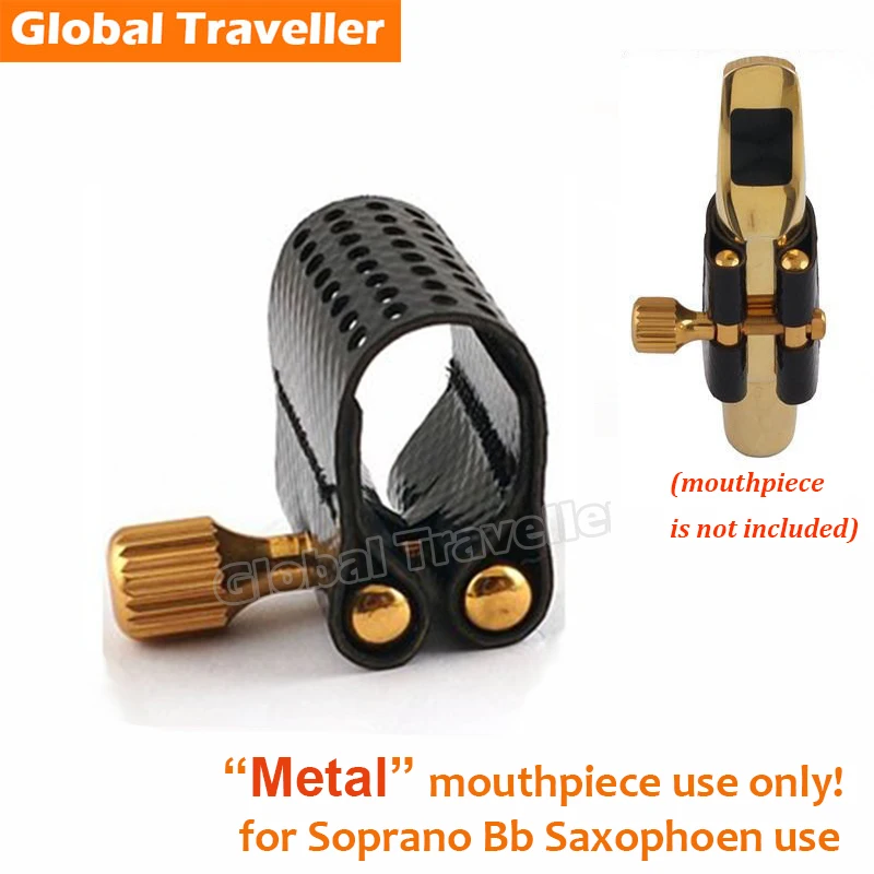 Sax Ligature Soprano Metal Sax Mouthpiece Ligature Clip Metal for Bb