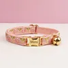 Adjustable Comfortable Cat Collar with Bell Personalized Pet Collar for Cats And Small Dogs metal hardware set cat collar 4