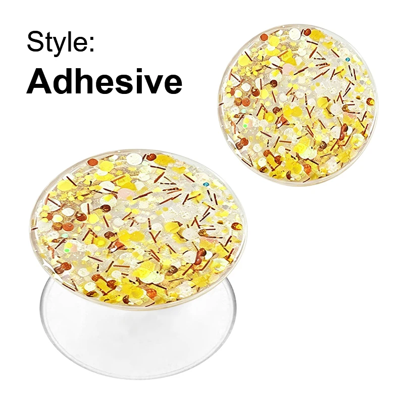Glitter Foldable Phone Grip and Ring Holder with Adhesive