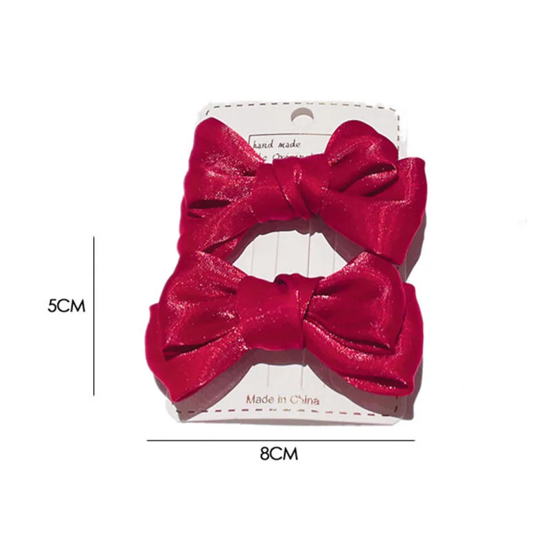 Children Baby Big Bow Hair Clip Girls Bowknot Hair Clips Princess Satin Butterfly Barrettes Duckbill Clip Kids Hair Accessories