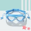 High-definition kidsren's swimming goggles for boys and girls, anti-fog swimming goggles, large-frame goggles, comfortable silic 3
