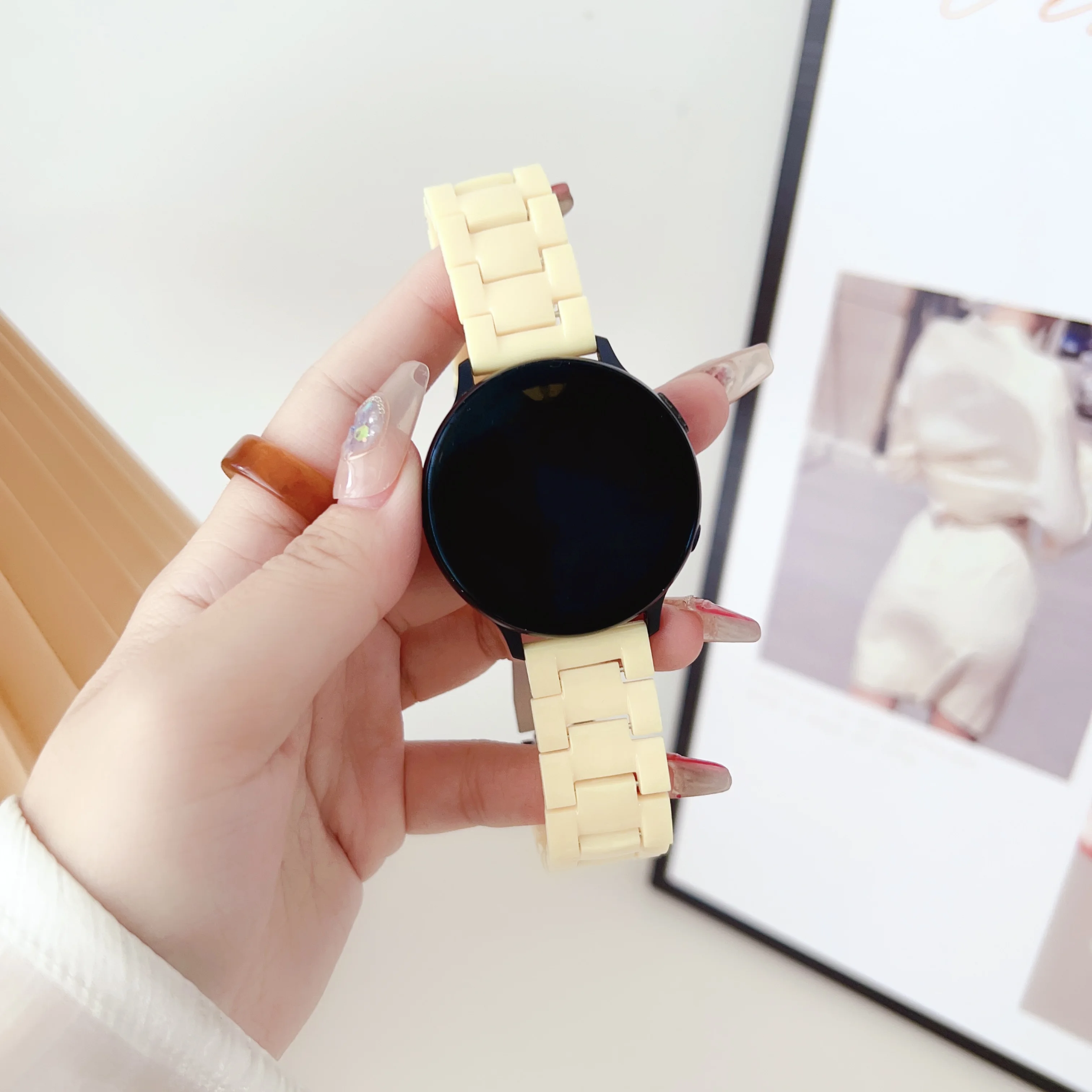 Vibrant Candy Color Resin Smartwatch Strap, 20mm/22mm