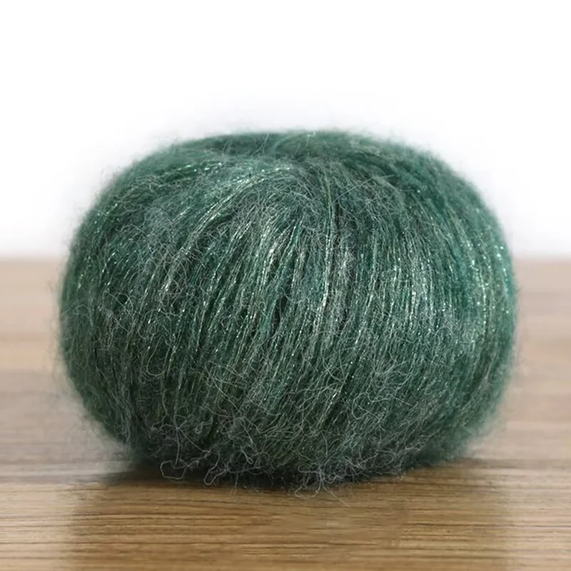 2Pcs 25g Mohair Yarn Soft Hand Knitting Thread Wool Yarn For Knitting Scarf Shawl Sweater Crochet Threads DIY Material Supplies