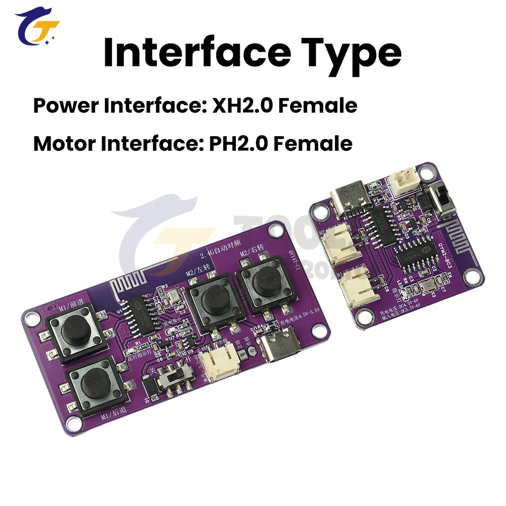 Kit modulo ricevitore telecomando a 4 canali 2.4G - ricaricabile per modello RC robot auto giocattolo fai-da-te - Image 3