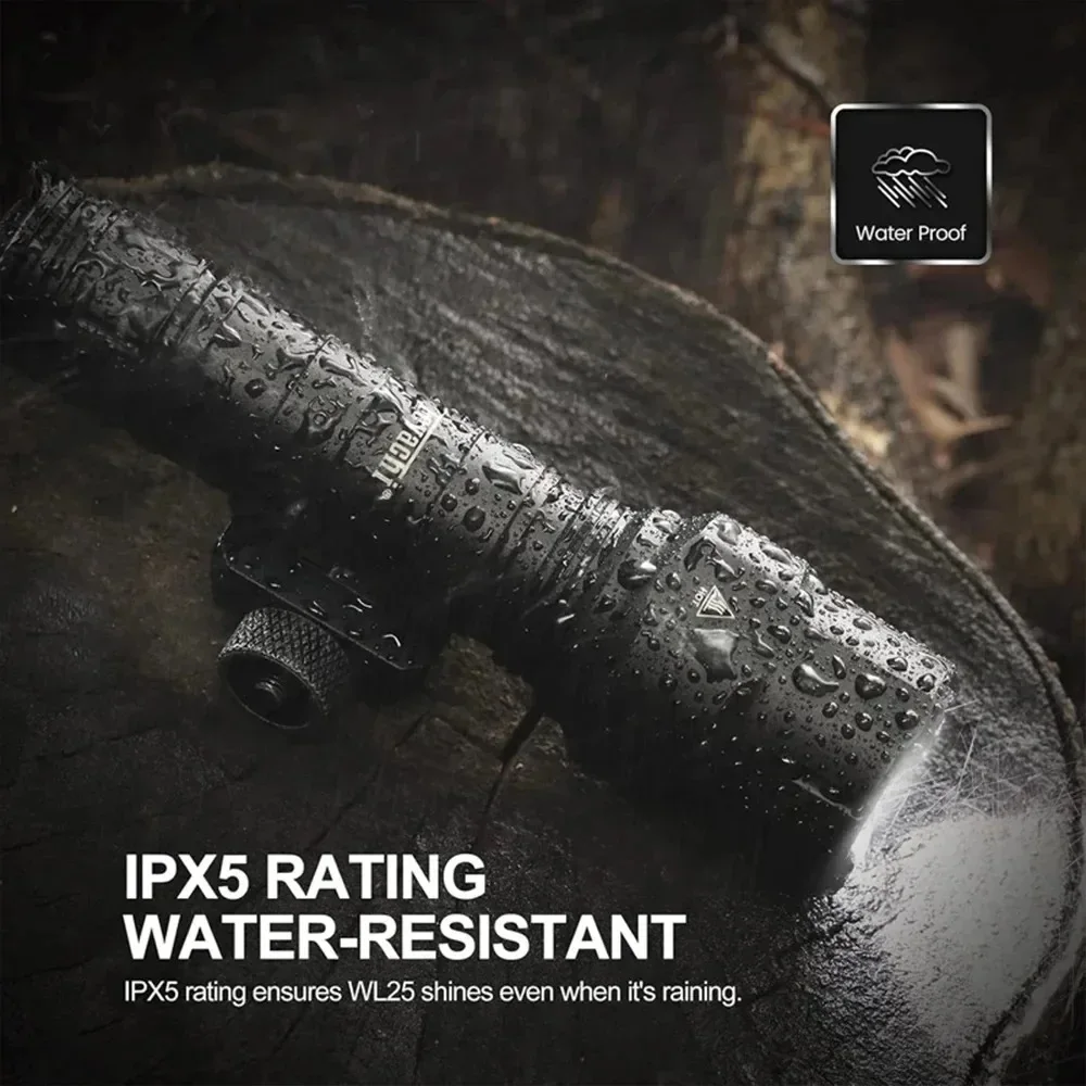 Aluminum Tactical Flashlight with Pressure Switch for Hunting