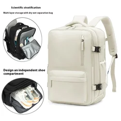 Versatile 30L Unisex Travel Backpack - Compact Cabin Carry - On & Everyday Use - 12 inches (Beige)