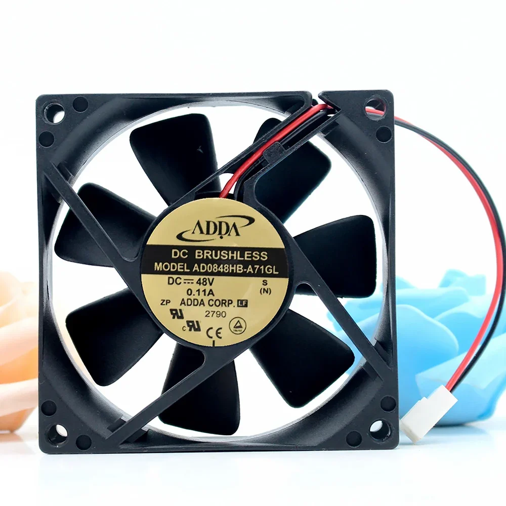 

FOR ADDA AD0848HB-A71GL 8025 80mm 8cm DC 48V 0.11A server inverter axial cooling fans 80X80X25MM 2 wirs