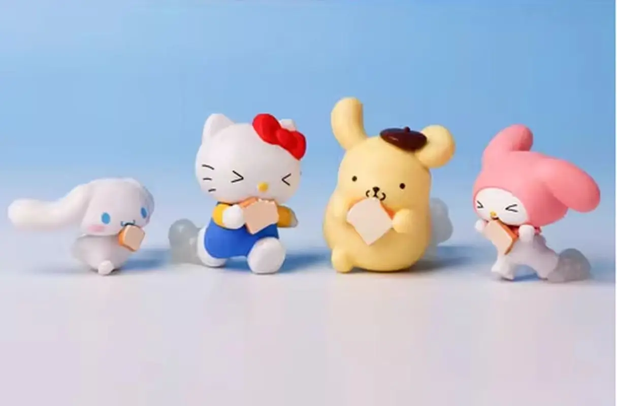 새로운 상품 입고 메일레티 KT 유구이 강아지가 빵을 들고 달리는 모습의 스타일리쉬한 블라인드 박스 데스크탑 장식품 서프라이즈