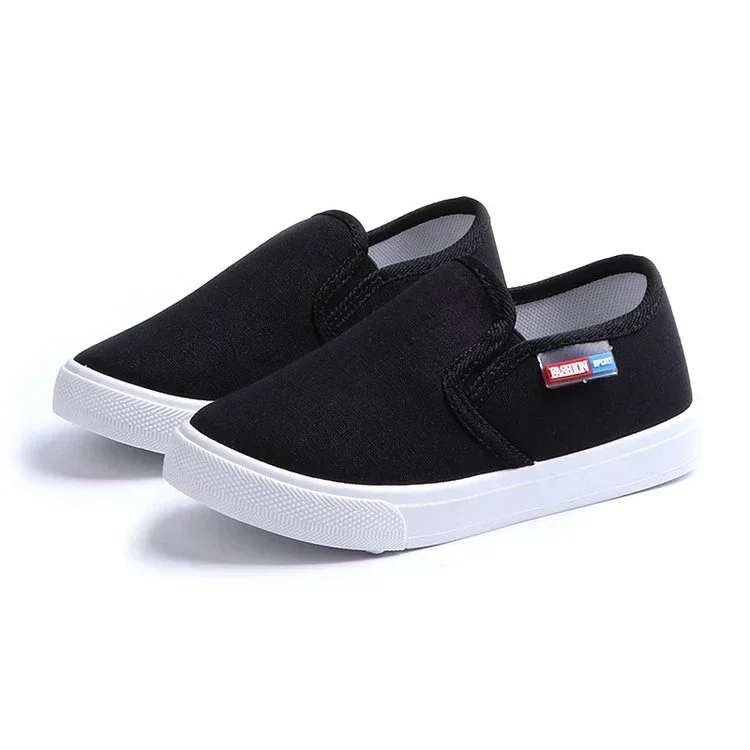 Canvas Unisex Kids Sneakers Soft Breathable White Casual Shoes