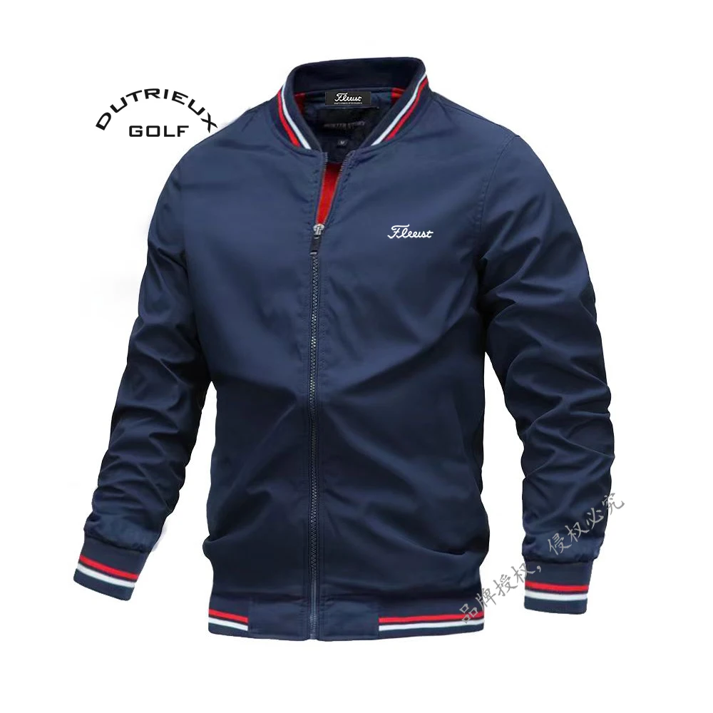 

Golf Clothing Solid Color Jacket Men's Casual Slim Fit Baseball Men's Jacket New Autumn Fashion Pilot Men's High-quality Tennis