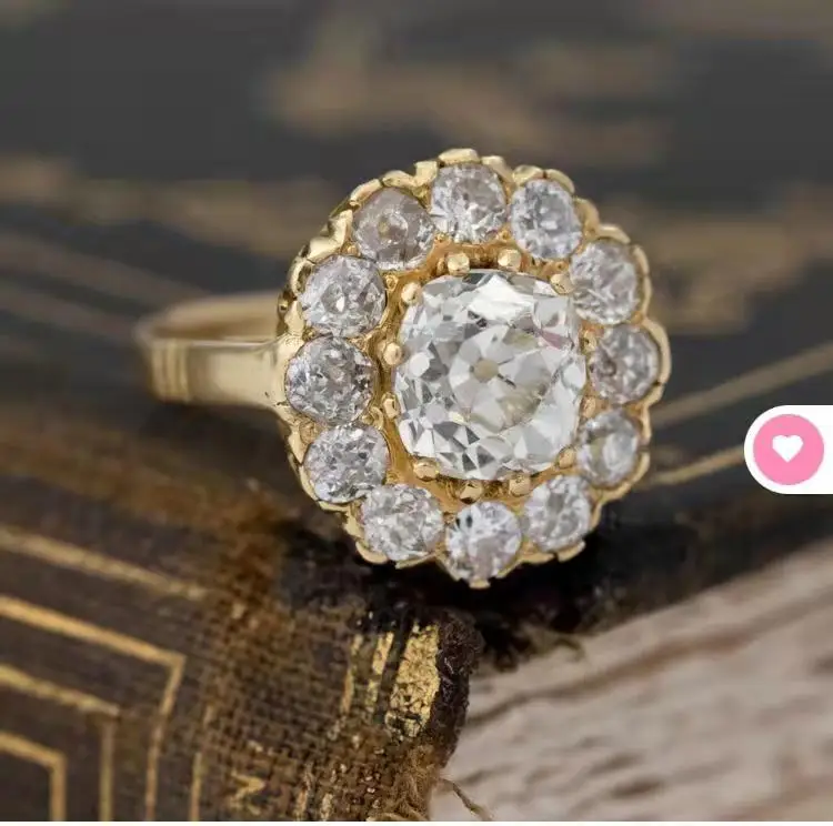

Holycome Jewelry 14K Gold Ring US6.25 6.5x7.5mm OEC Elongated Cushion Cut D VVS1 Classi Holycome MoissaniteSupplier