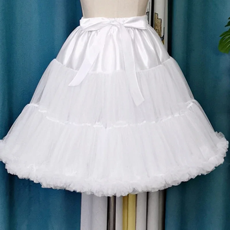 Women Flower Style Lolita Petticoats Crinoline Inner Bustle Cosplay Tutu Puffy Cancan Skirt Under Wedding Dresses crinolina petticoat skirt petticoat underskirt wedding underskirt lolita petticoat wedding petticoat