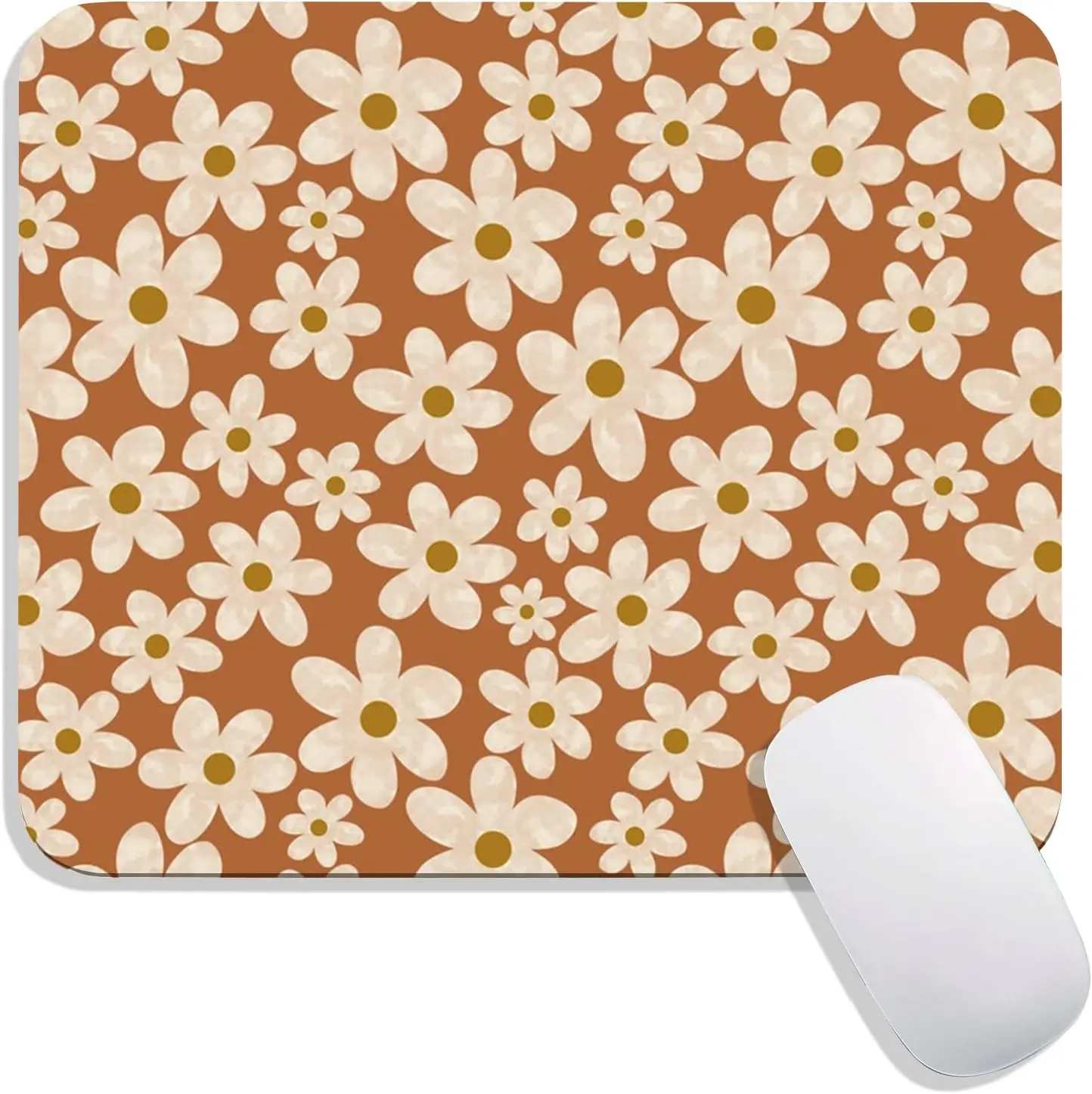 

Pretty Flower Floral Mouse Pad Personalized Premium-Textured Mousepads Design Non-Slip Rubber Base Computer Mouse Pads 9.7x7.9In