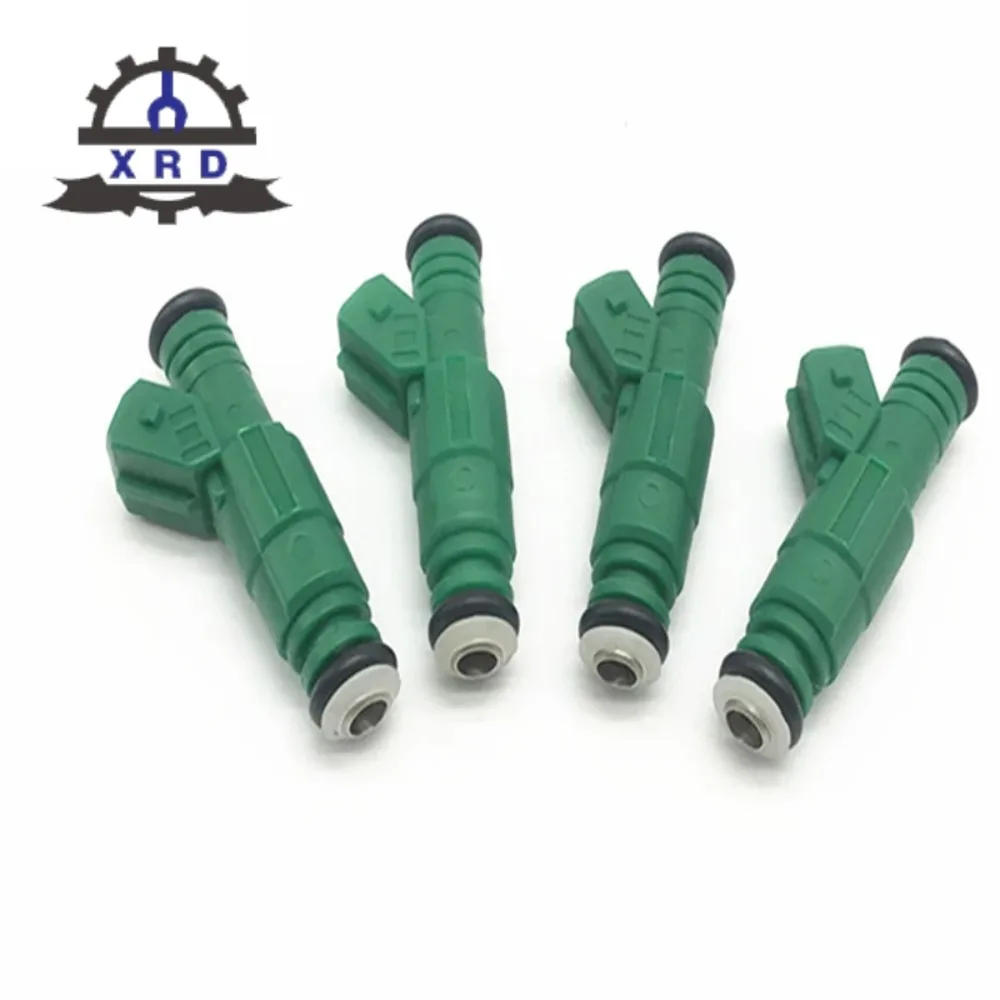 

0280155968 4Pcs Test Video Ingesloten Universele Top Feed 440cc Prestaties Brandstofinjector Green Giant For Vw Audi A4 tt