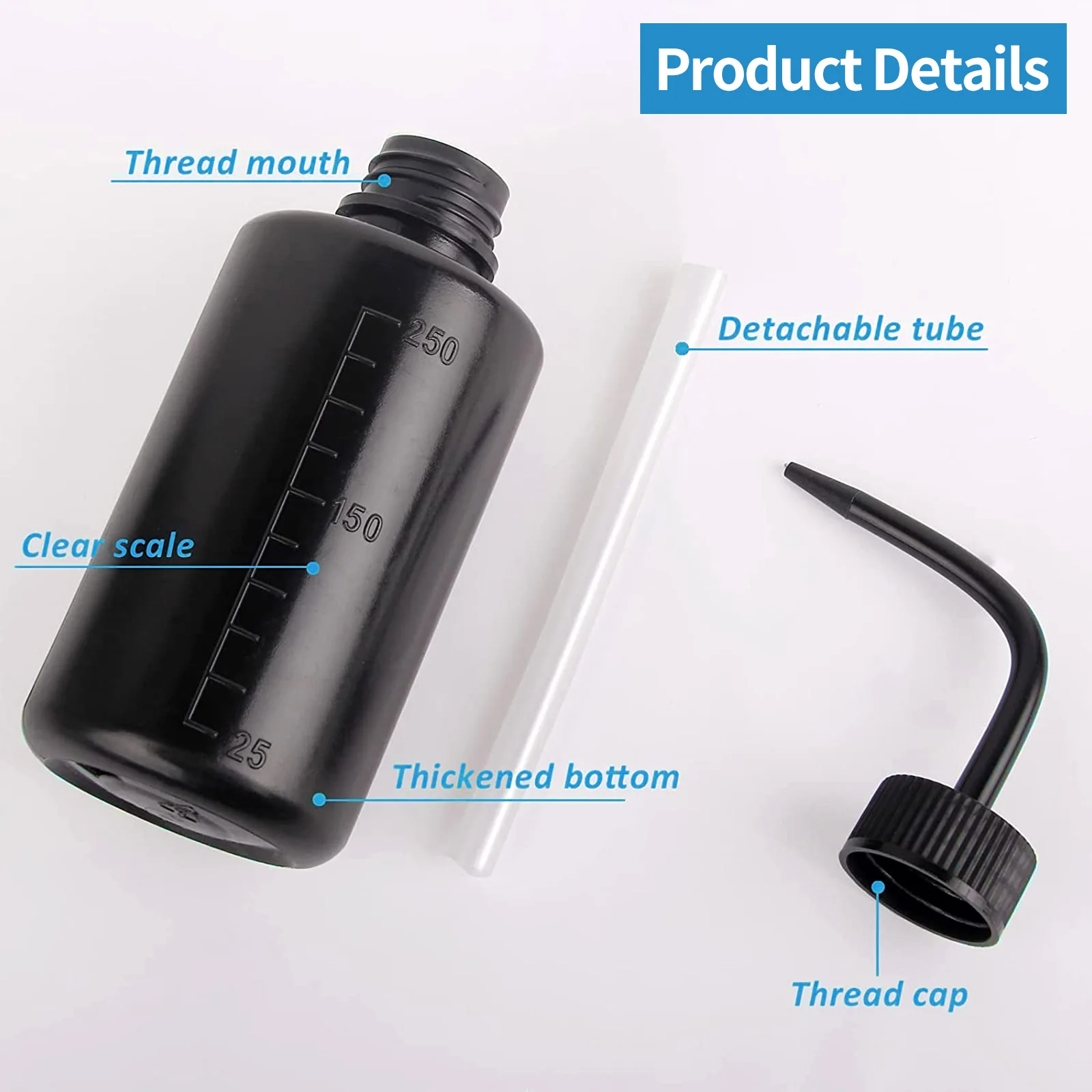 POSEIDON 250/500ml Tattoo Spray Bottle High Quality Plastic Safety Wash Bottles Tattoo Spray Bottle Tattoo Accessories 2