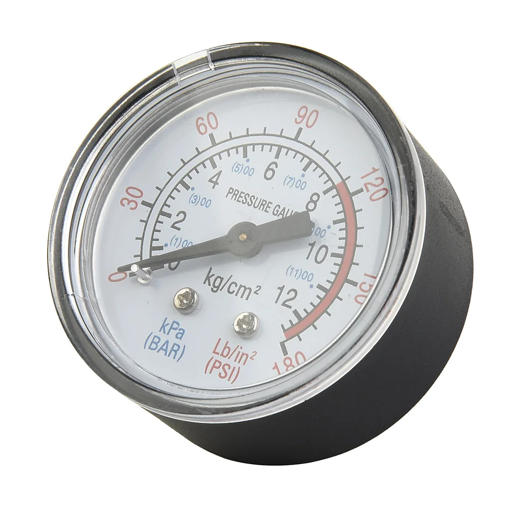 Air Pressure Gauge 50mm 1/4" For BSP Thread 0-180PSI 0-12Bar Dial Hydraulic Pressure Gauge Meter Manometer