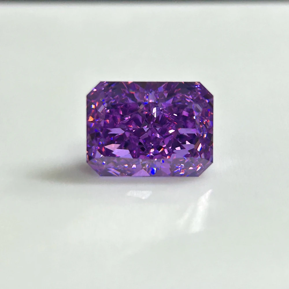 Meisidian 5x7mm~13x18mm GEMS New Products Hand Make CZ Diamond 8 Carat Octagon Iced Crushed Cut Cubic Zirconia Gemstone