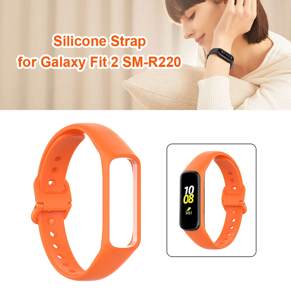 Silicone Band Samsung Galaxy Fit Orange Smart Bracelet Silicone