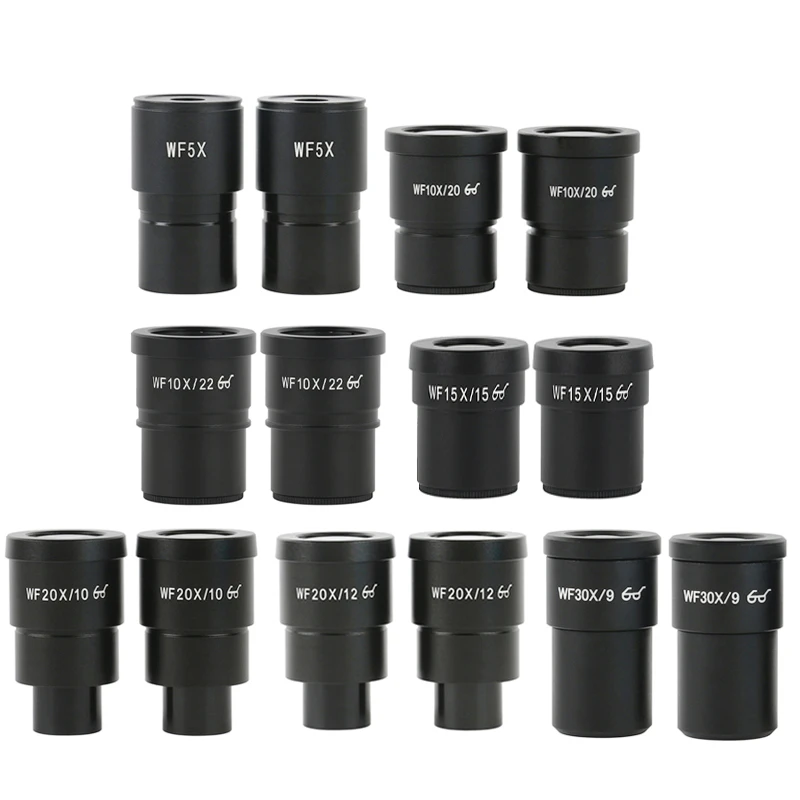 2PCS WF5X WF10X WF15X WF20X WF30X Wide Field Eyepiece For