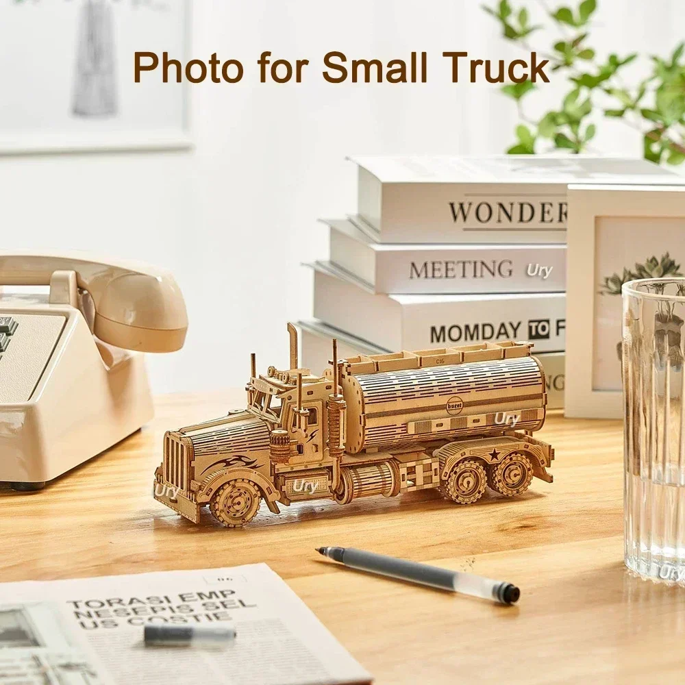 3D Wooden Money Box – Fuel Truck Puzzle Model 5