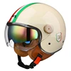 Lightweight Vintage Motorcycle Helmet With Dual Visor Motorbike Riding 3/4 Open Half Helmet Retro Casco Moto 3C & Dot